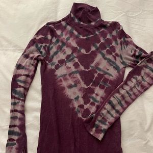Free People Tye Dye High Neck Top